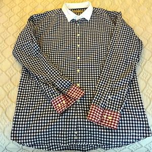 Etro checkered Dress shirt with contrasting collar and cuffs